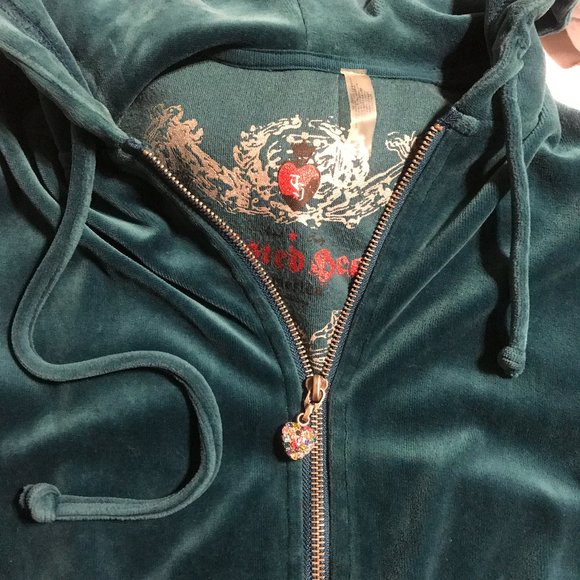 Juicy Couture velour crystal embelished hoodie - Picture 9 of 10